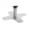 Kreuzförmige Bodenplatte mit arretierbarer Hydraulikpumpe, Edelstahl - +128,00 €
